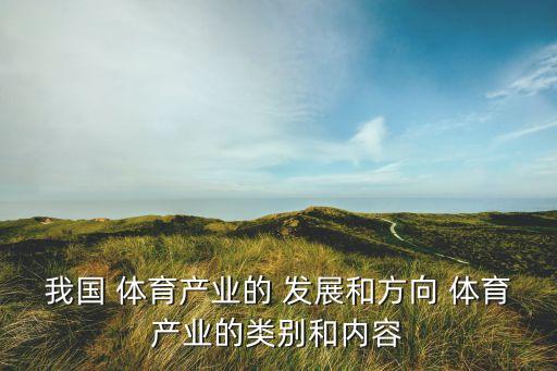 我國 體育產(chǎn)業(yè)的 發(fā)展和方向 體育產(chǎn)業(yè)的類別和內(nèi)容