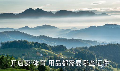 開店賣 體育 用品都需要哪些證件
