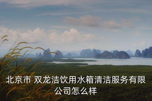 北京市 雙龍潔飲用水箱清潔服務(wù)有限公司怎么樣