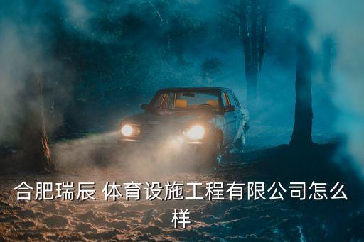 合肥瑞辰 體育設(shè)施工程有限公司怎么樣