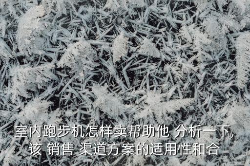 室內(nèi)跑步機(jī)怎樣賣幫助他 分析一下,該 銷售 渠道方案的適用性和合