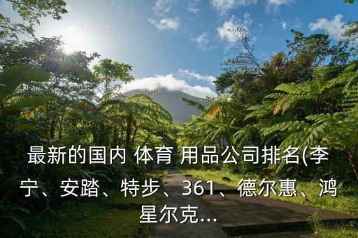最新的國(guó)內(nèi) 體育 用品公司排名(李寧、安踏、特步、361、德?tīng)柣?、鴻星爾?..