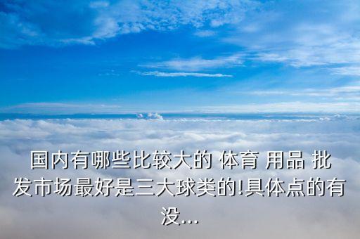 國內(nèi)有哪些比較大的 體育 用品 批發(fā)市場最好是三大球類的!具體點的有沒...
