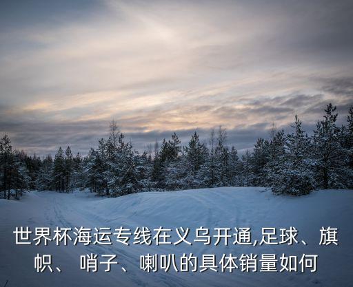 世界杯海運(yùn)專線在義烏開通,足球、旗幟、 哨子、喇叭的具體銷量如何