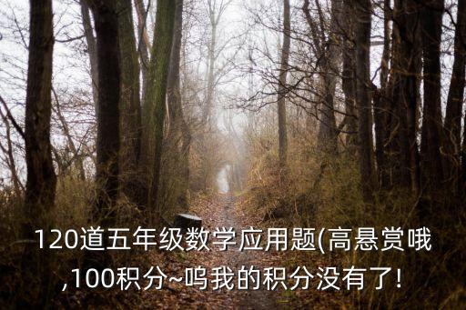 120道五年級數(shù)學(xué)應(yīng)用題(高懸賞哦,100積分~嗚我的積分沒有了!