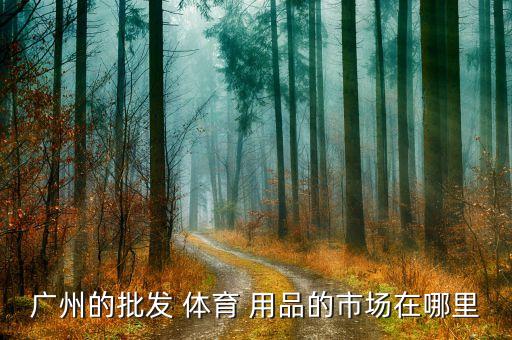 廣州的批發(fā) 體育 用品的市場(chǎng)在哪里