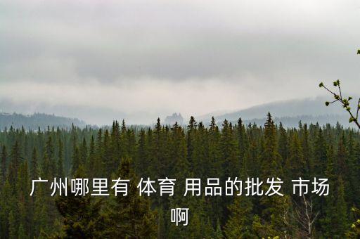 廣州哪里有 體育 用品的批發(fā) 市場啊