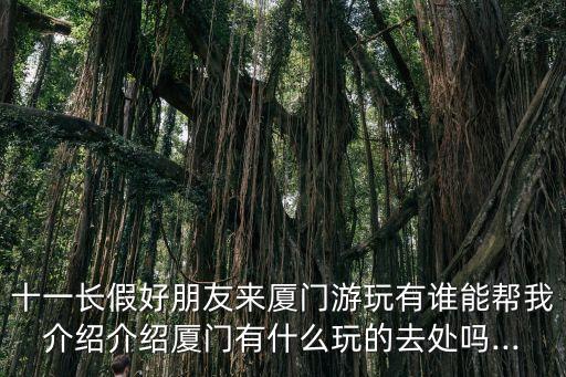 十一長(zhǎng)假好朋友來廈門游玩有誰能幫我介紹介紹廈門有什么玩的去處嗎...