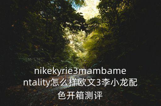 nikekyrie3mambamentality怎么樣歐文3李小龍配色開箱測(cè)評(píng)
