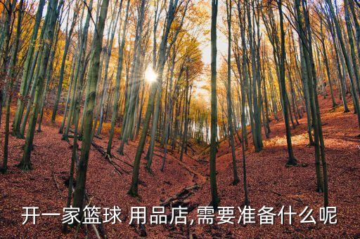 開一家籃球 用品店,需要準備什么呢