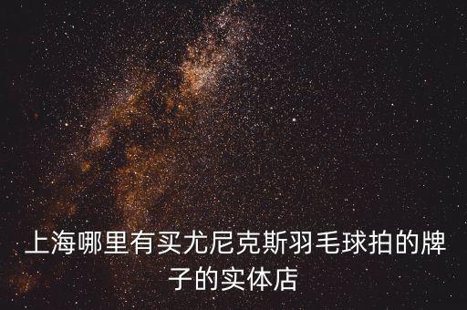  上海哪里有買尤尼克斯羽毛球拍的牌子的實體店