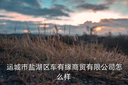  運(yùn)城市鹽湖區(qū)車(chē)有緣商貿(mào)有限公司怎么樣