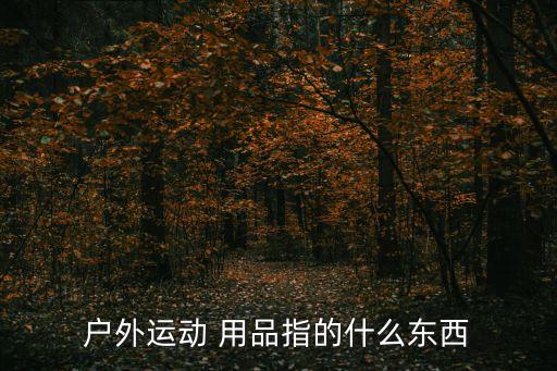 戶外運(yùn)動 用品指的什么東西