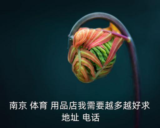 南京 體育 用品店我需要越多越好求 地址 電話