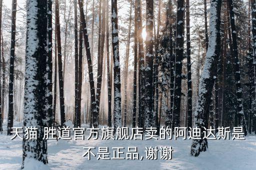 天貓 勝道官方旗艦店賣的阿迪達(dá)斯是不是正品,謝謝