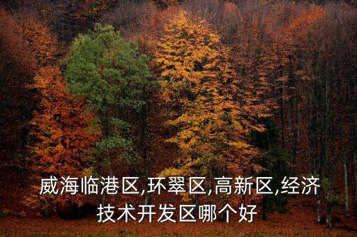  威海臨港區(qū),環(huán)翠區(qū),高新區(qū),經(jīng)濟(jì)技術(shù)開(kāi)發(fā)區(qū)哪個(gè)好