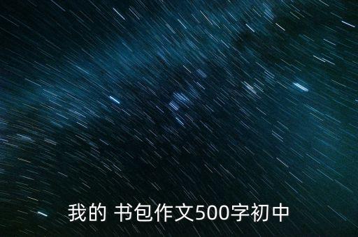 我的 書包作文500字初中