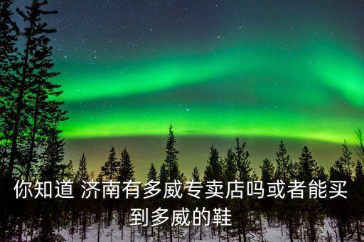 你知道 濟(jì)南有多威專賣店嗎或者能買到多威的鞋