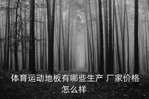 體育運動地板有哪些生產(chǎn) 廠家價格怎么樣