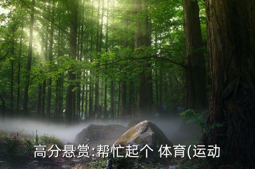 高分懸賞:幫忙起個 體育(運動