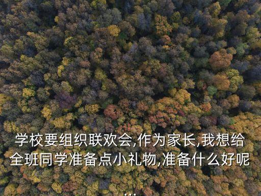 學(xué)校要組織聯(lián)歡會,作為家長,我想給全班同學(xué)準(zhǔn)備點(diǎn)小禮物,準(zhǔn)備什么好呢...