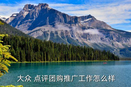  大眾 點評團購?fù)茝V工作怎么樣