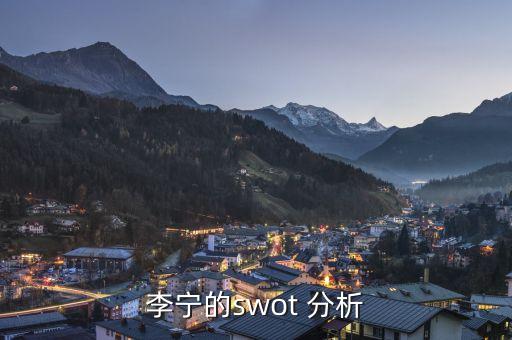李寧的swot 分析